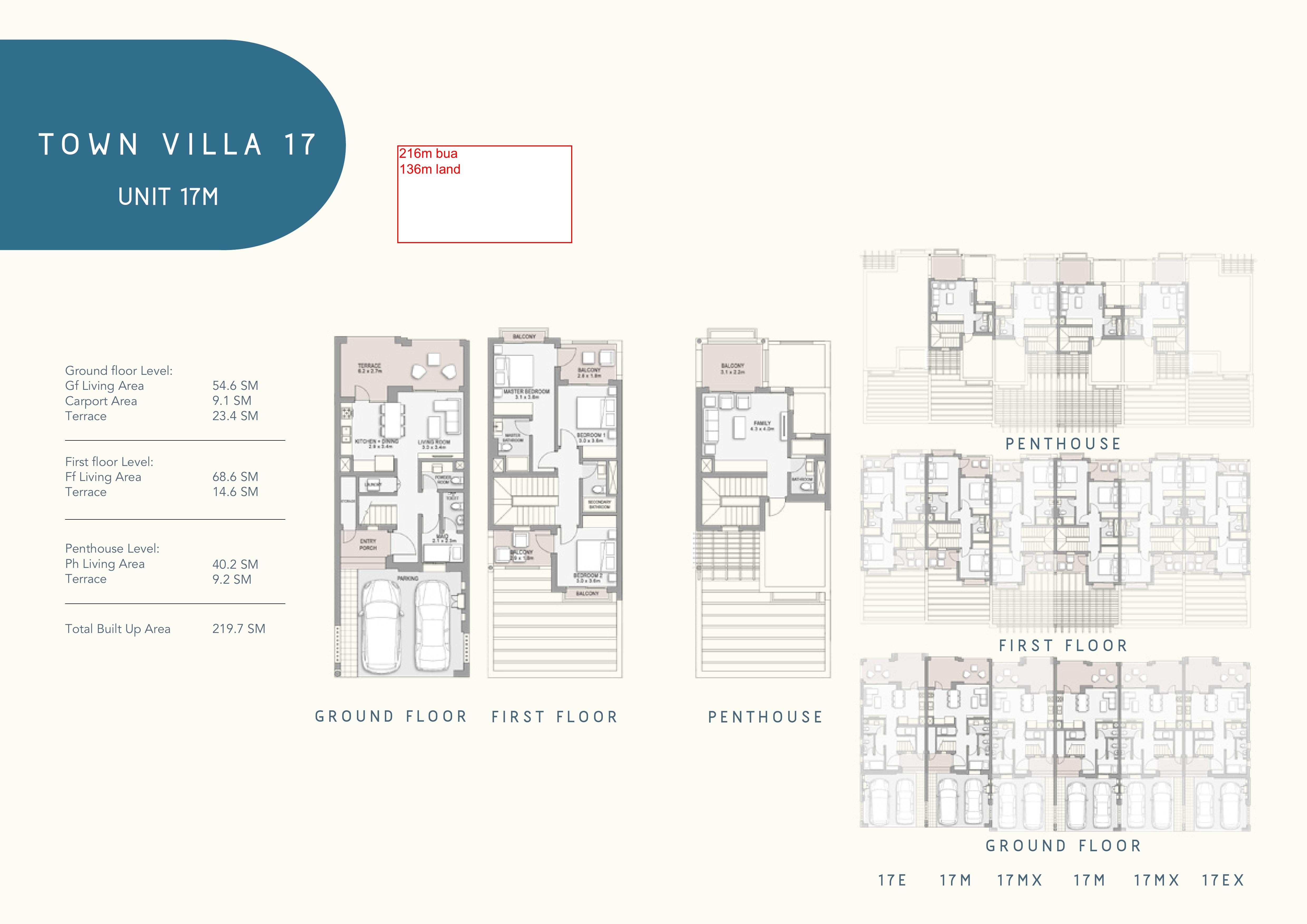 Floor plan for townhouse at Marassi