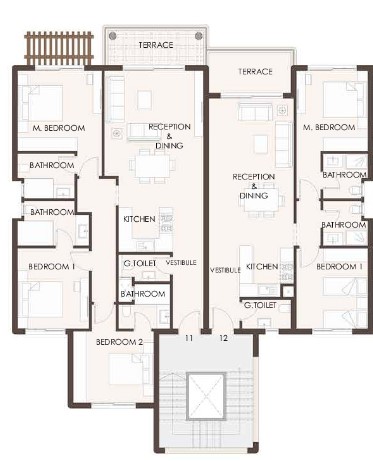 Floor plan for chalet at Hacienda West