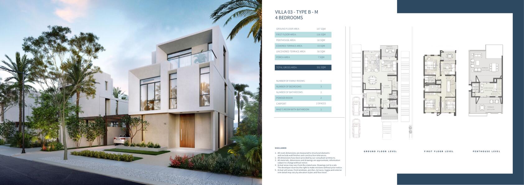Floor plan for villa at Grand Residences  Cairo Gate