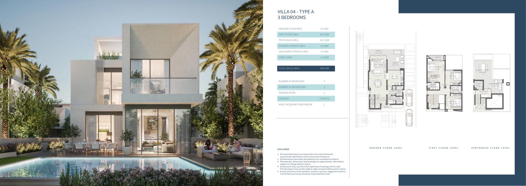Floor plan for villa at Grand Residences  Cairo Gate
