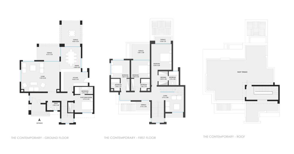 Floor plan for villa at Jamaran