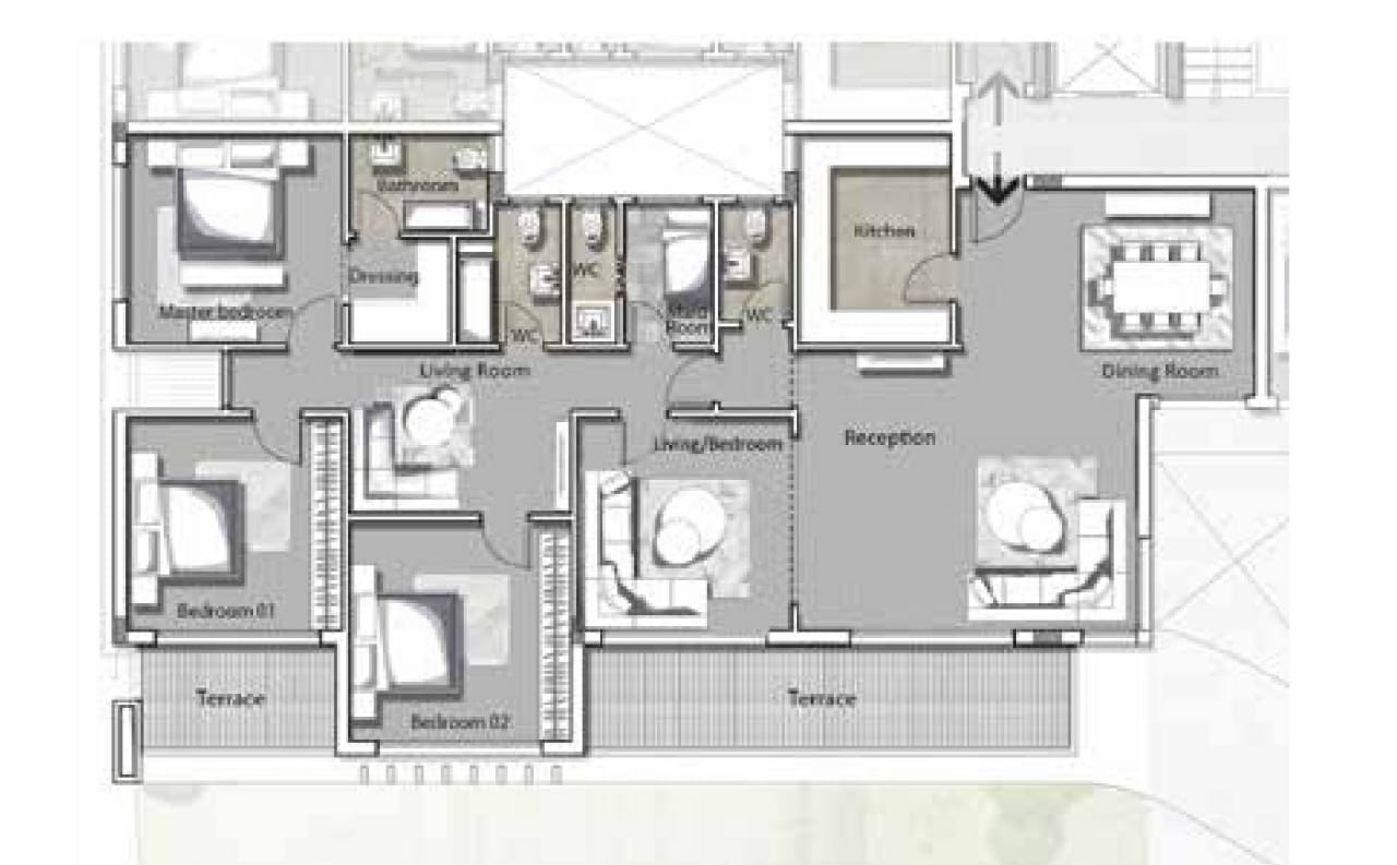 Floor plan for apartment at Joulz