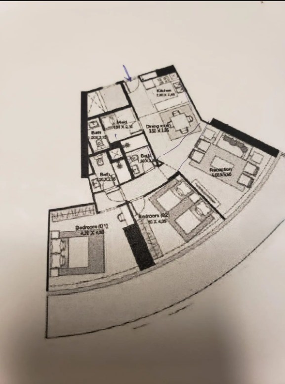 Floor plan for apartment at North Edge New Alamein