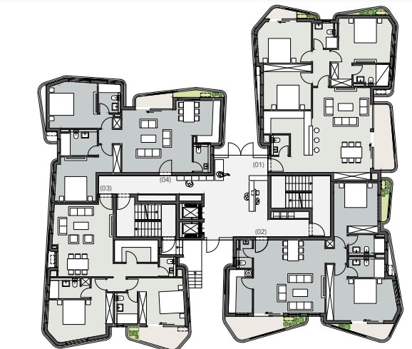 Floor plan for apartment at Badya