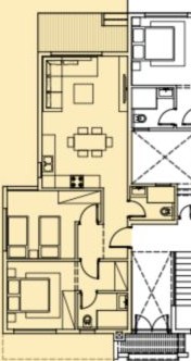 Floor plan for chalet at Cali Coast Ras El Hekma