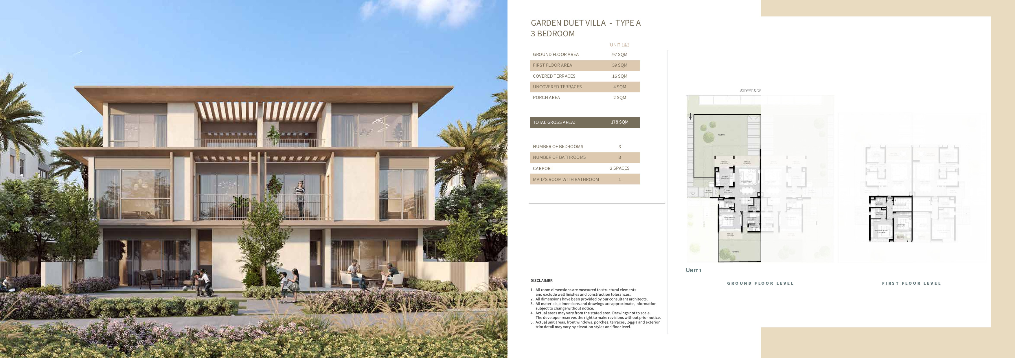 Floor plan for villa at Grand Residences  Cairo Gate