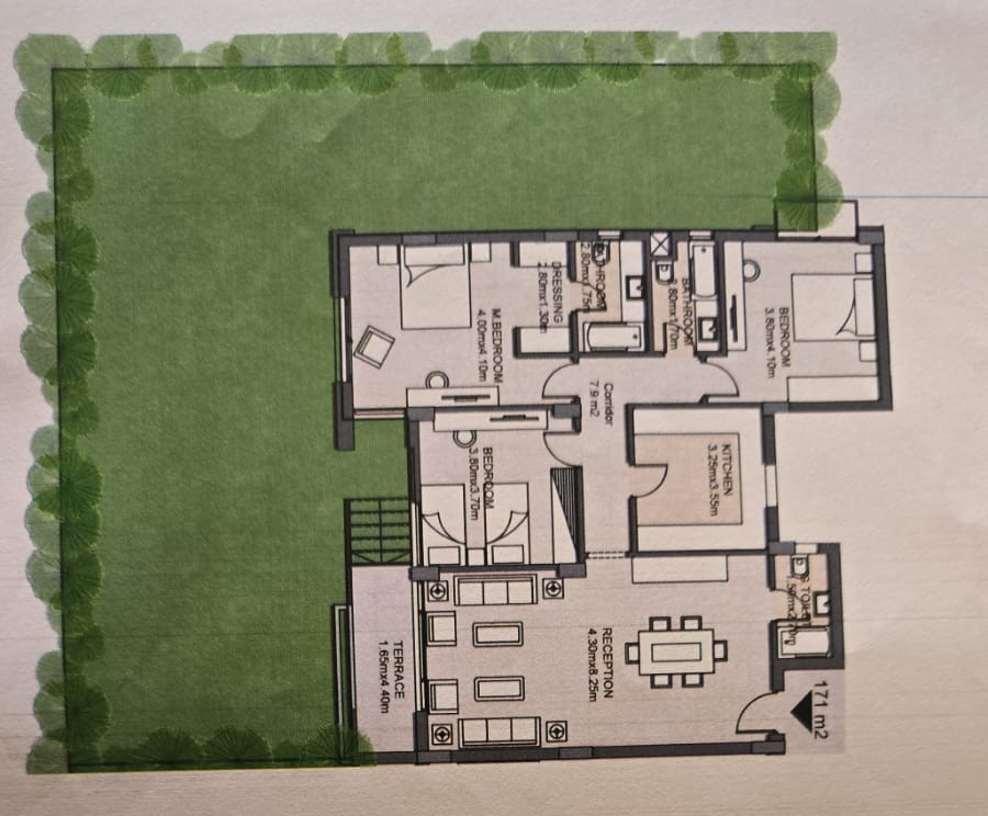 Floor plan for apartment at Granda Life