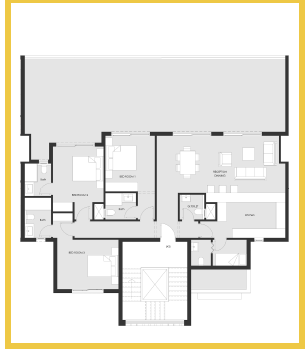 Floor plan for chalet at Hacienda Bay