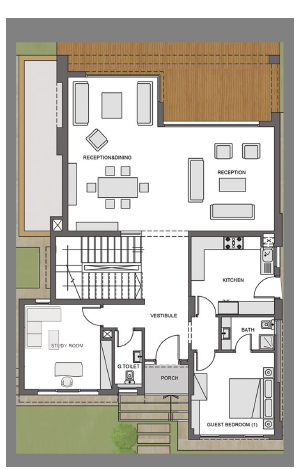 Floor plan for villa at Palm Hills Golf Extension