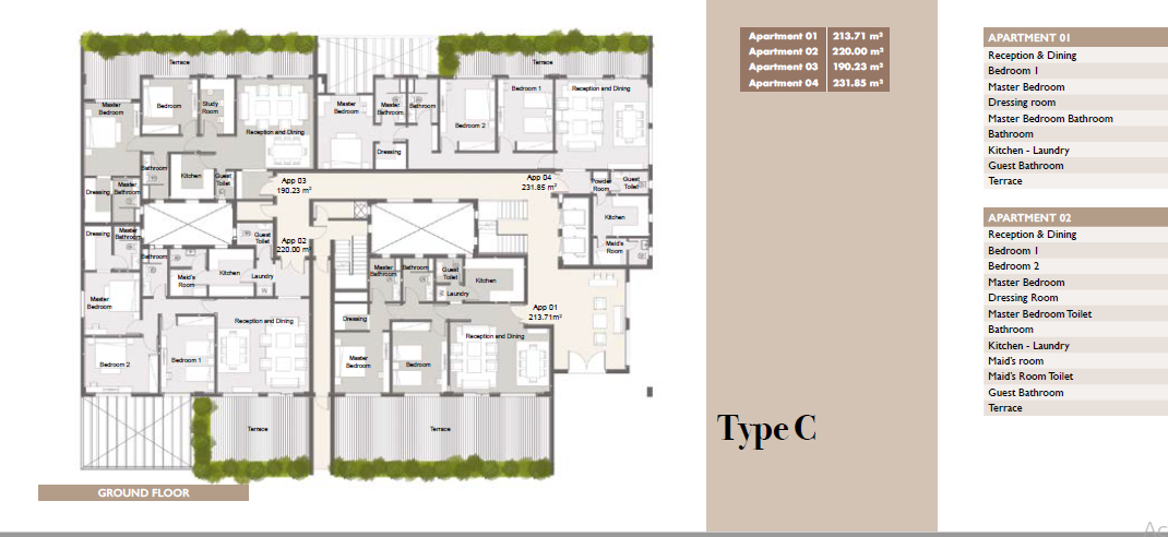 Floor plan for apartment at Palm Hills Alexandria