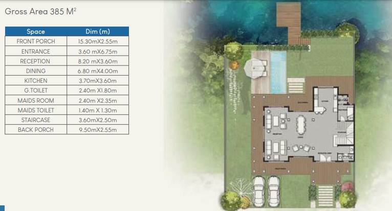 Floor plan for villa at Mountain View iCity October