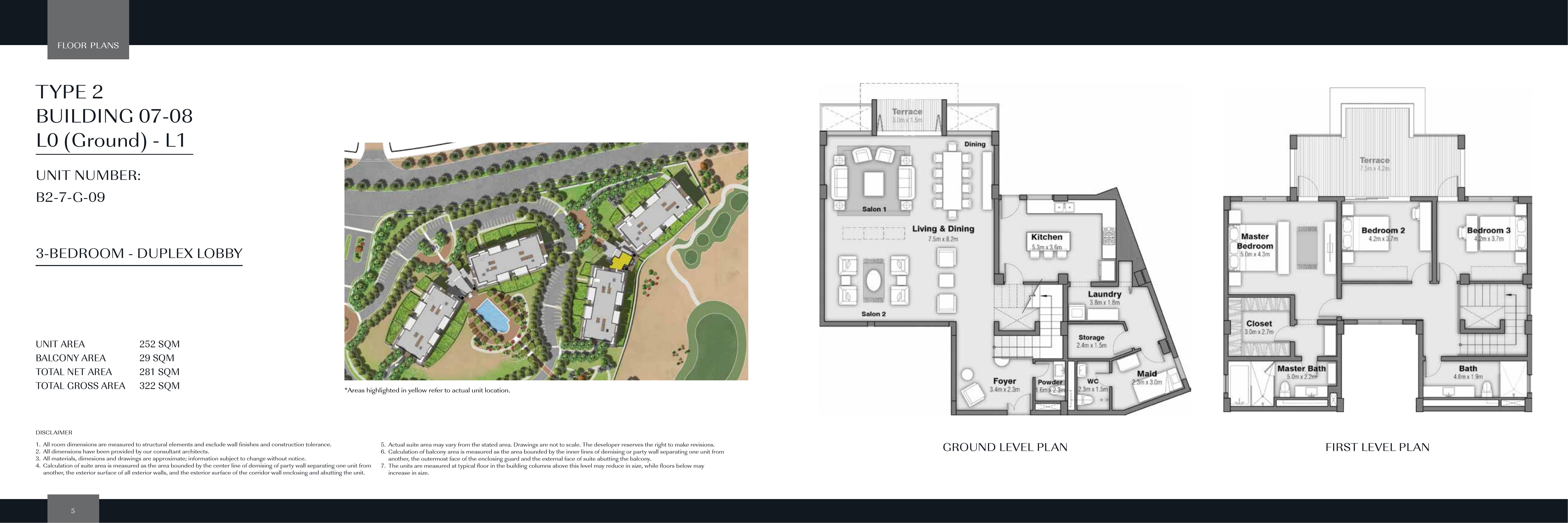 Floor plan for apartment at Uptown Cairo