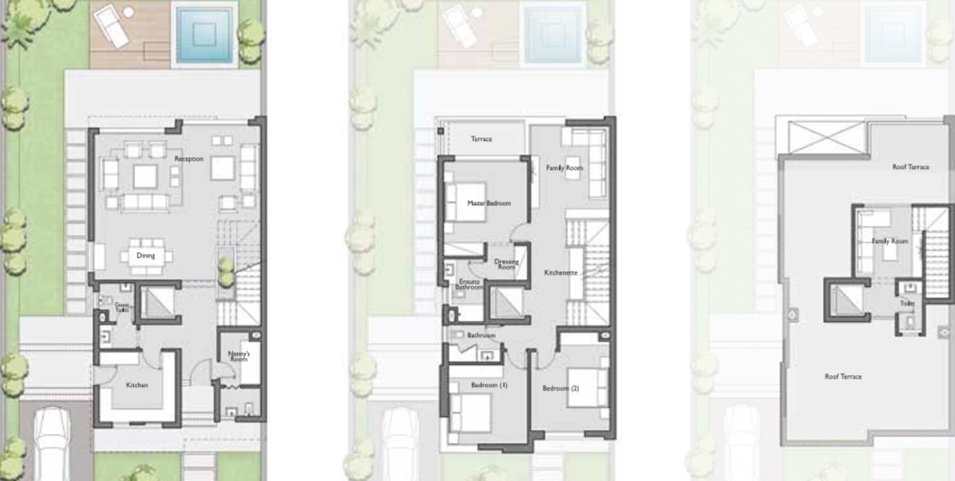 Floor plan for villa at Palm Hills New Cairo