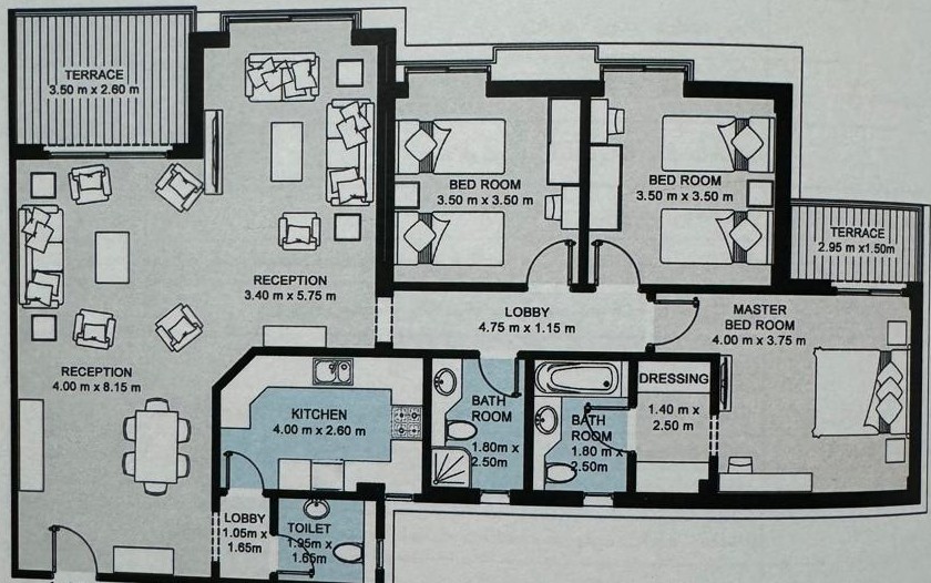 Floor plan for apartment at Green 6