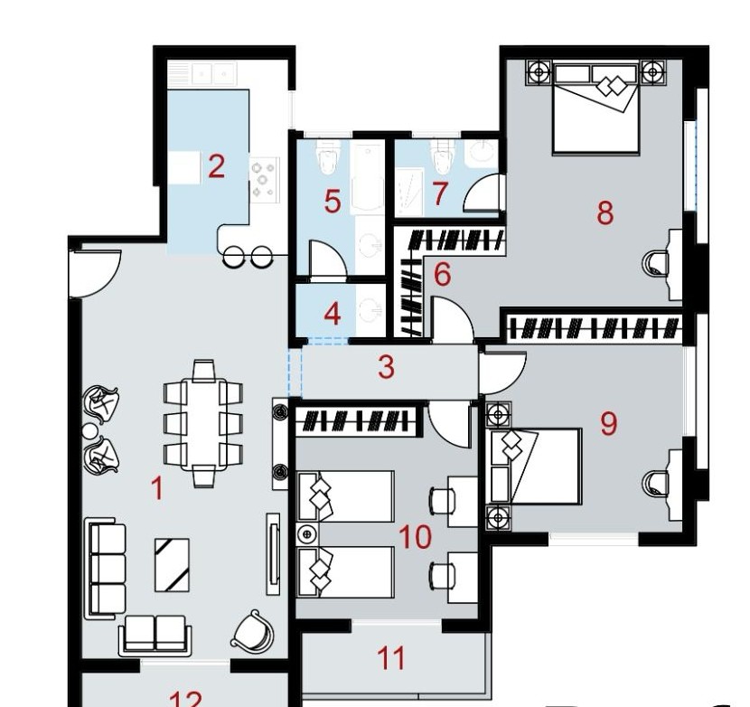 Floor plan for apartment at La Verde New Capital
