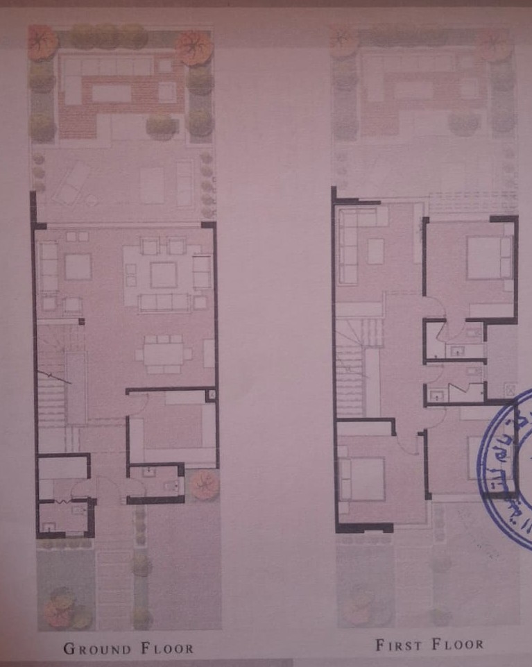 Floor plan for townhouse at Badya