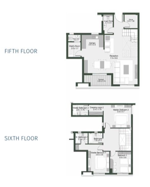 Floor plan for duplex at Bloomfields