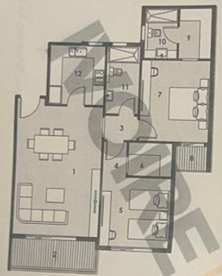 Floor plan for apartment at Ivoire East