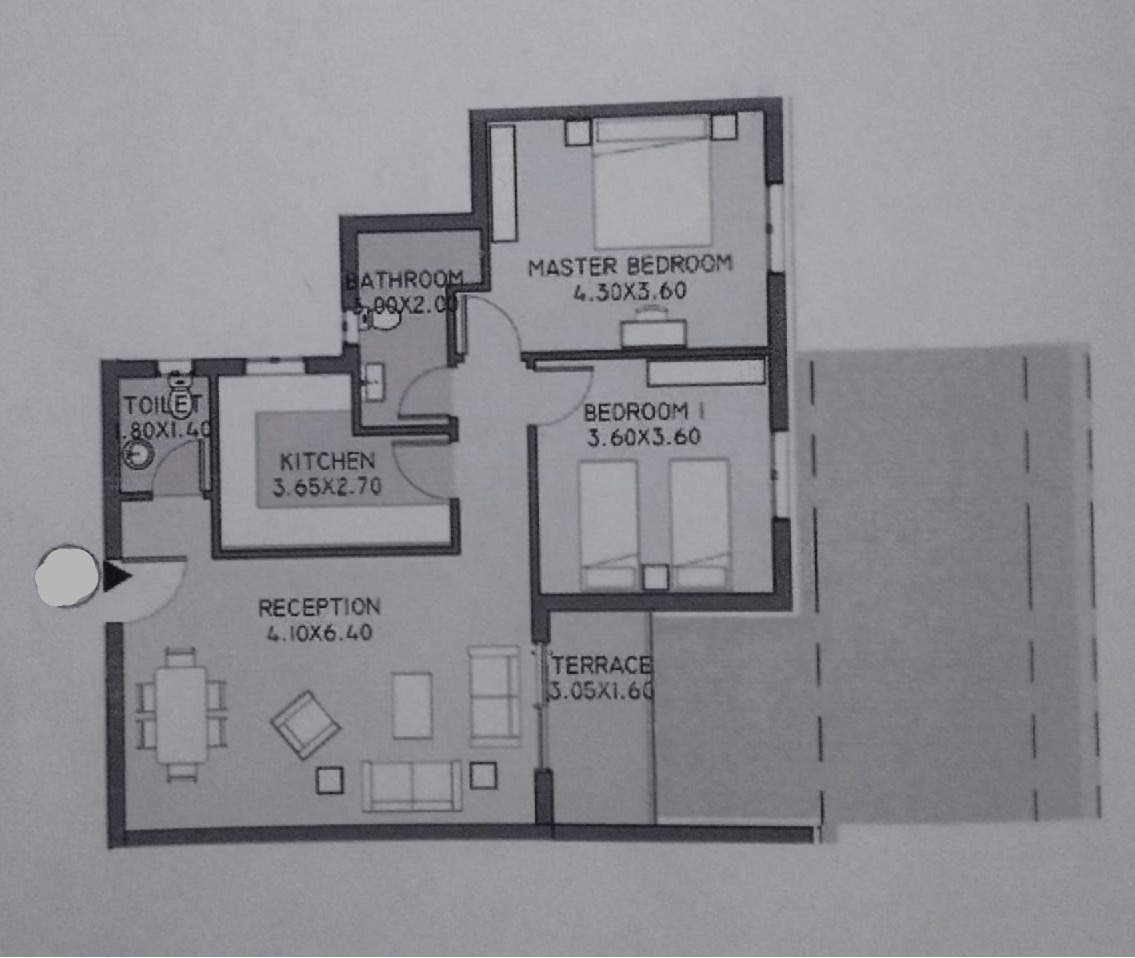 Floor plan for apartment at Taj City