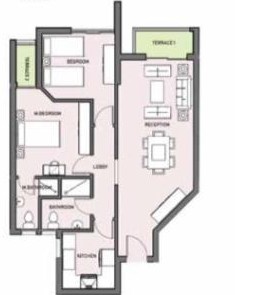 Floor plan for apartment at Nyoum Mostaqbal City