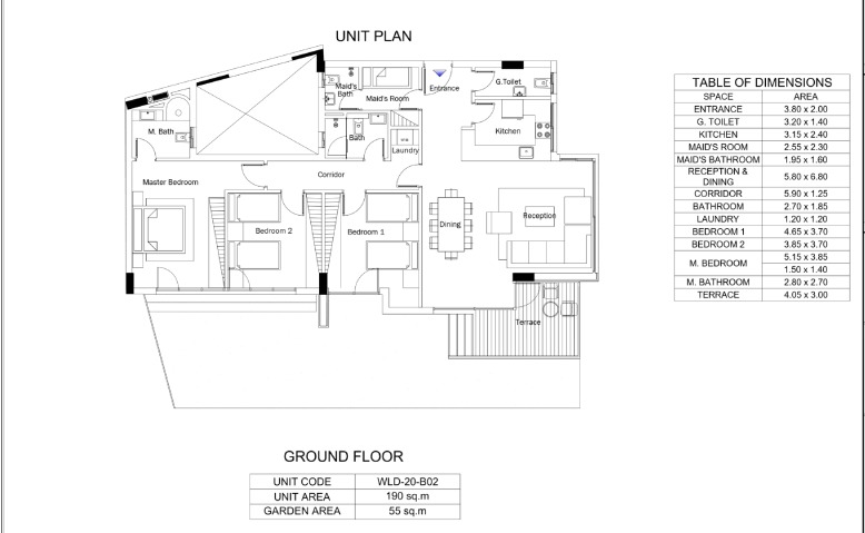 Floor plan for apartment at Leaves