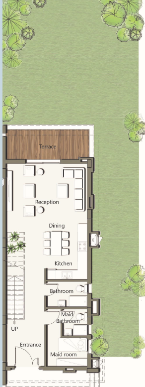 Floor plan for townhouse at Gaia