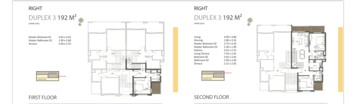 Floor plan for duplex at Gaia