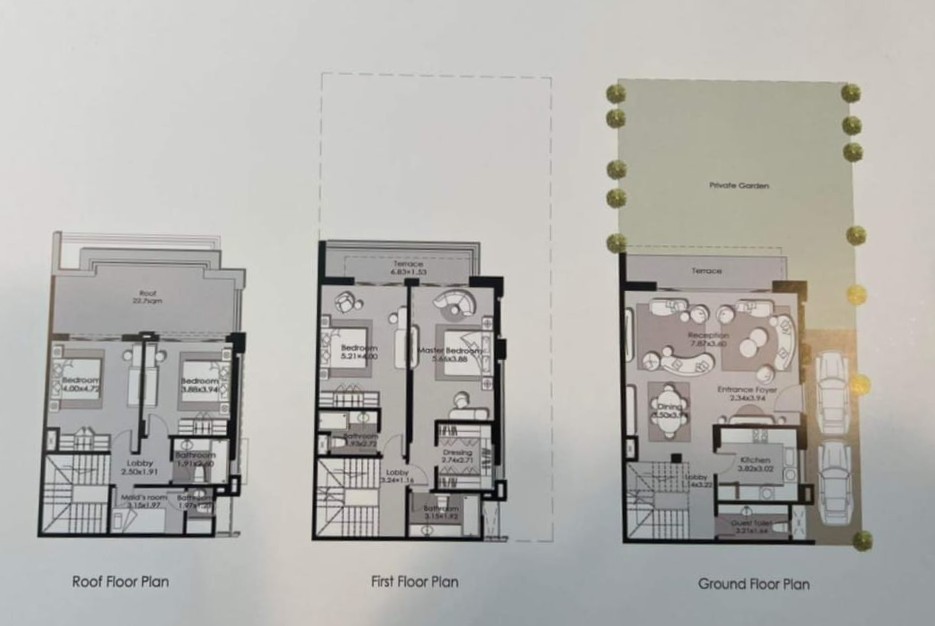 Floor plan for townhouse at El Patio Town
