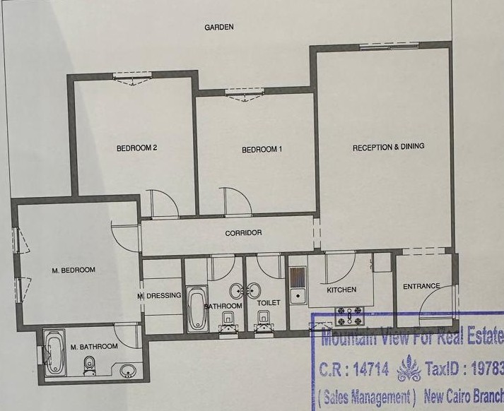 Floor plan for apartment at Aliva Mountain View Mostakbal City