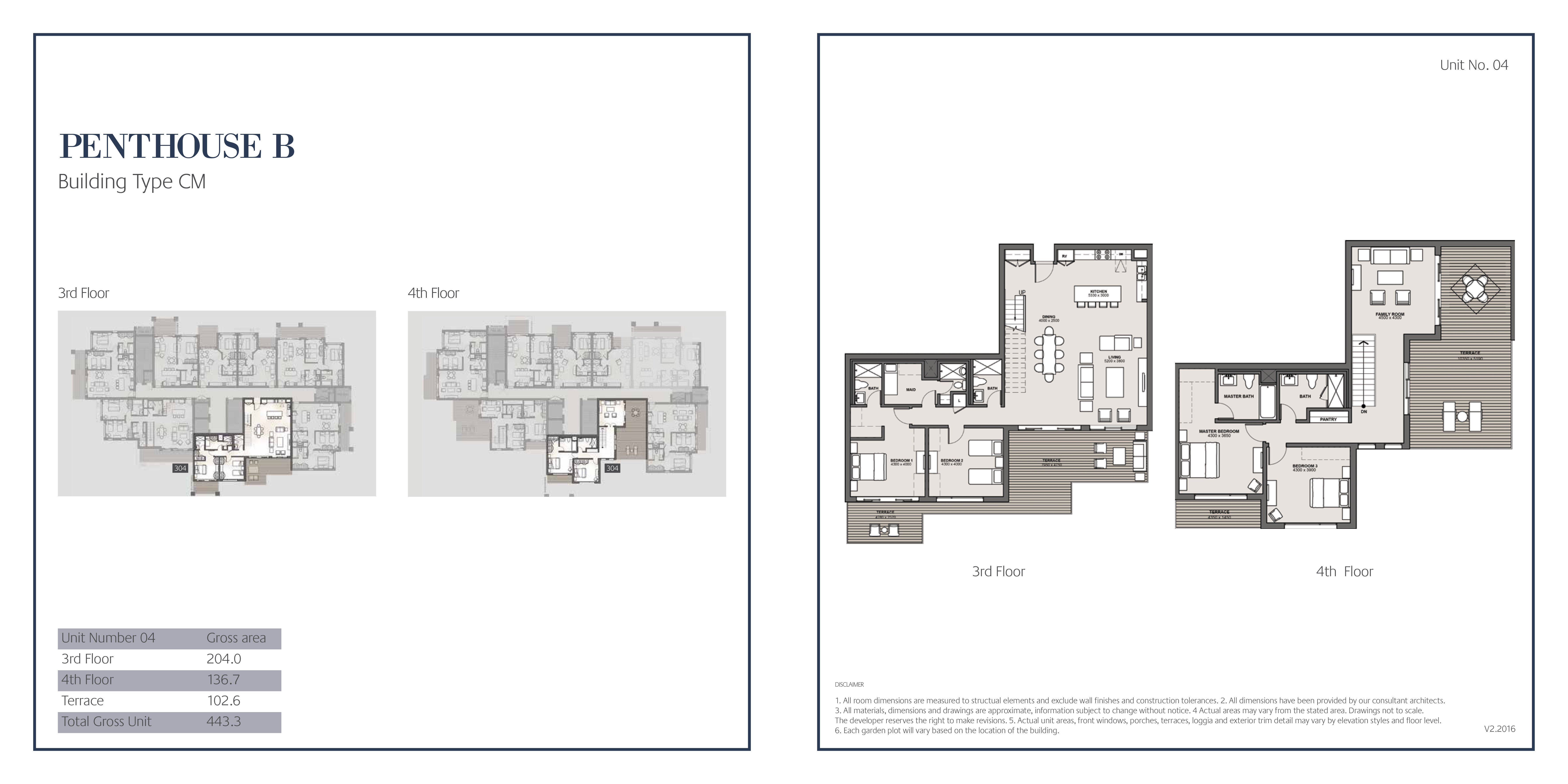 Floor plan for penthouse at Marassi