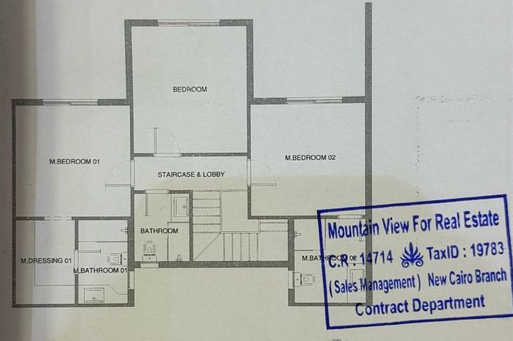 Floor plan for duplex at Aliva Mountain View Mostakbal City