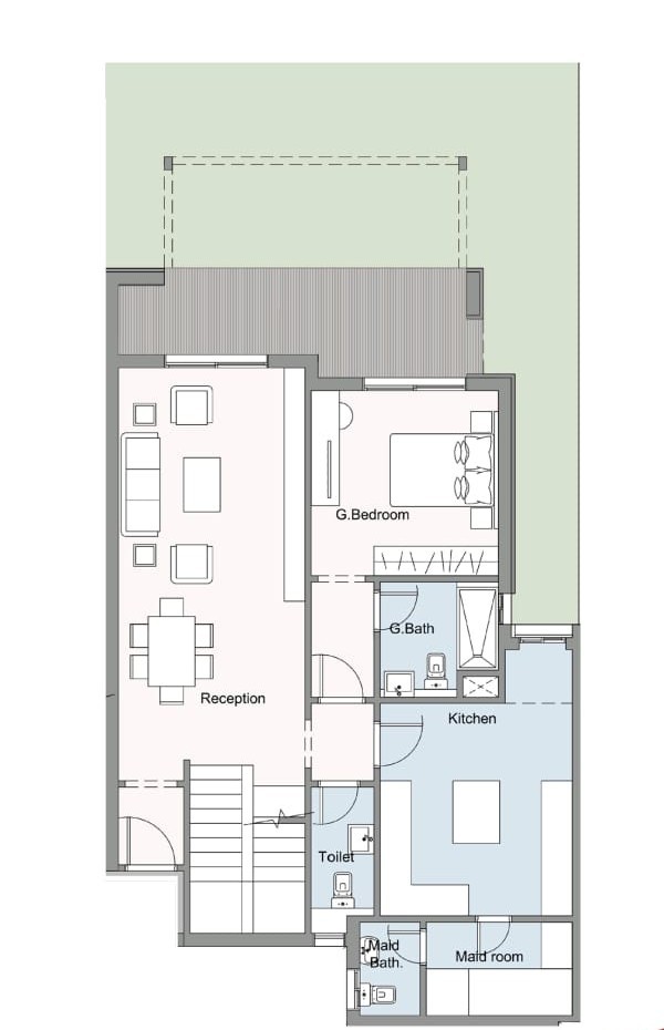 Floor plan for duplex at Stone Park
