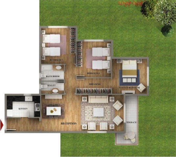 Floor plan for apartment at Mountain View ICity New Cairo