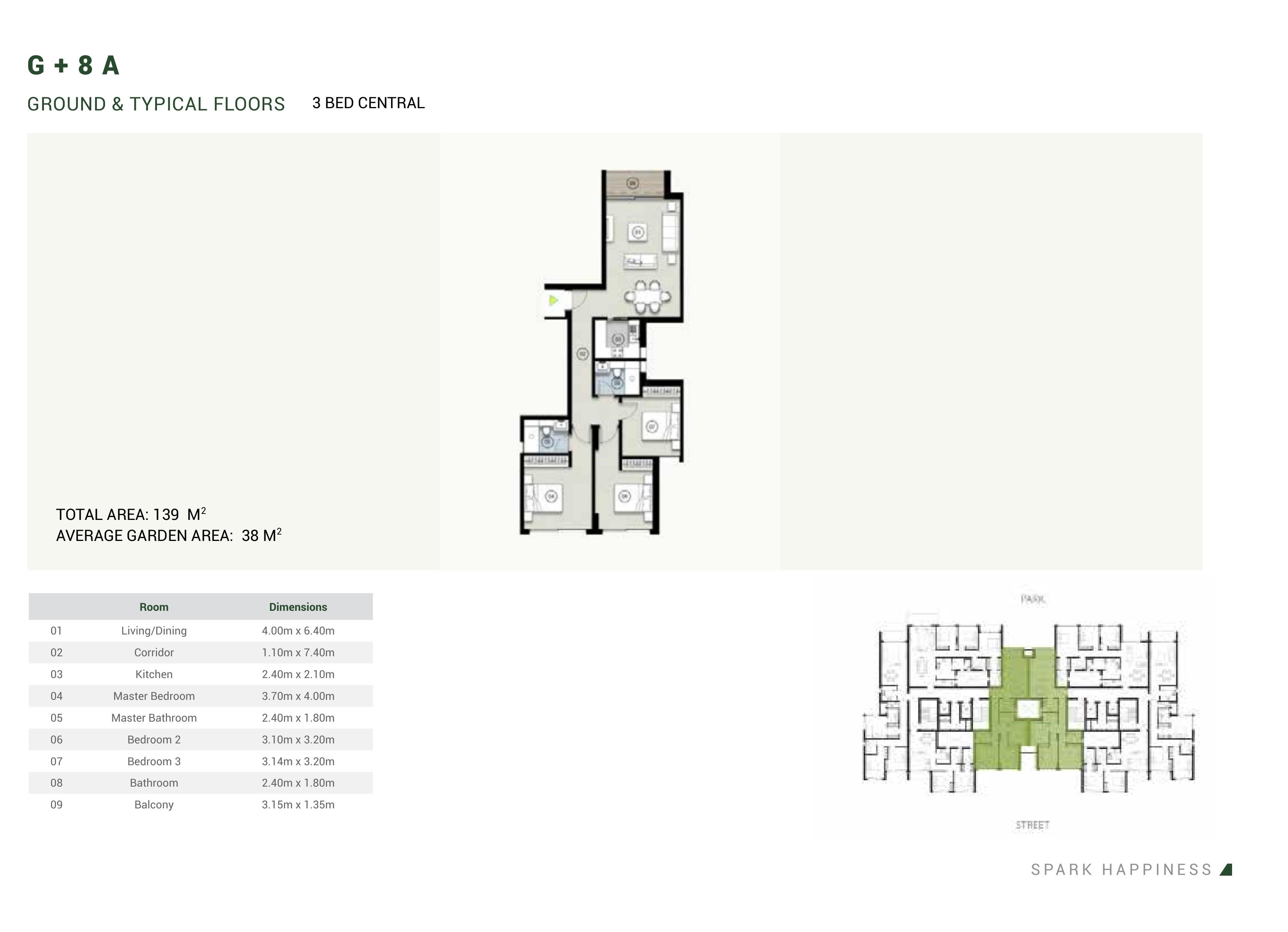 Floor plan for apartment at ZED East