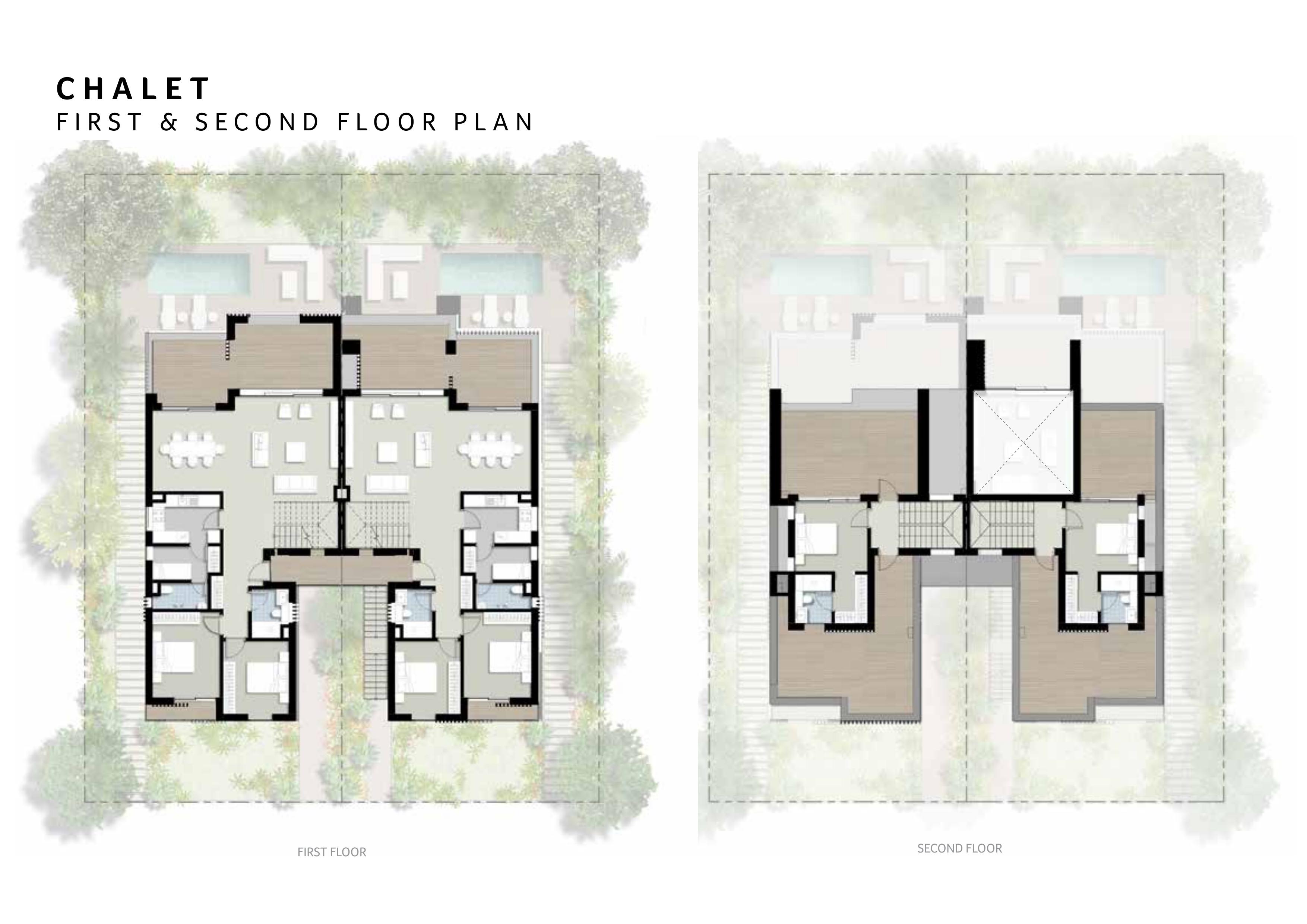 Floor plan for chalet at ZED East