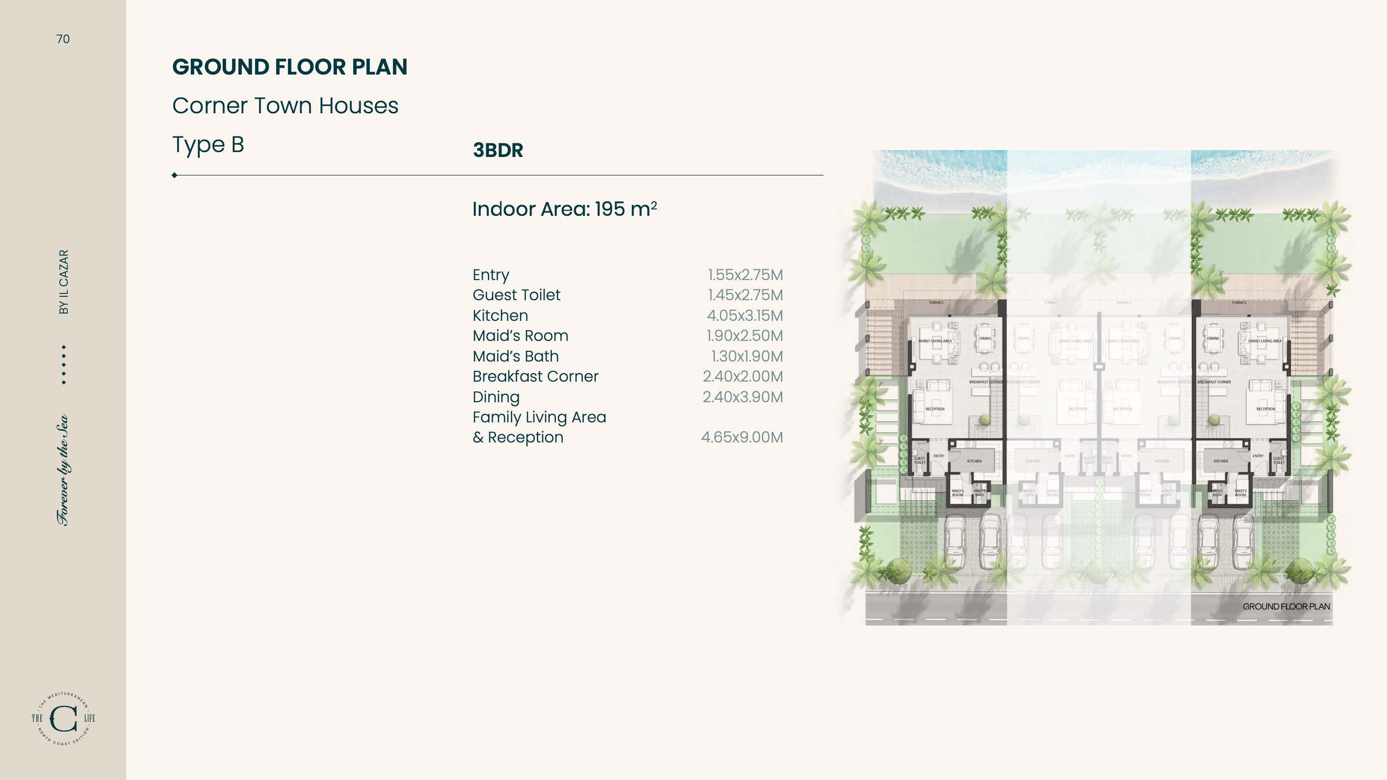 Floor plan for townhouse at C North