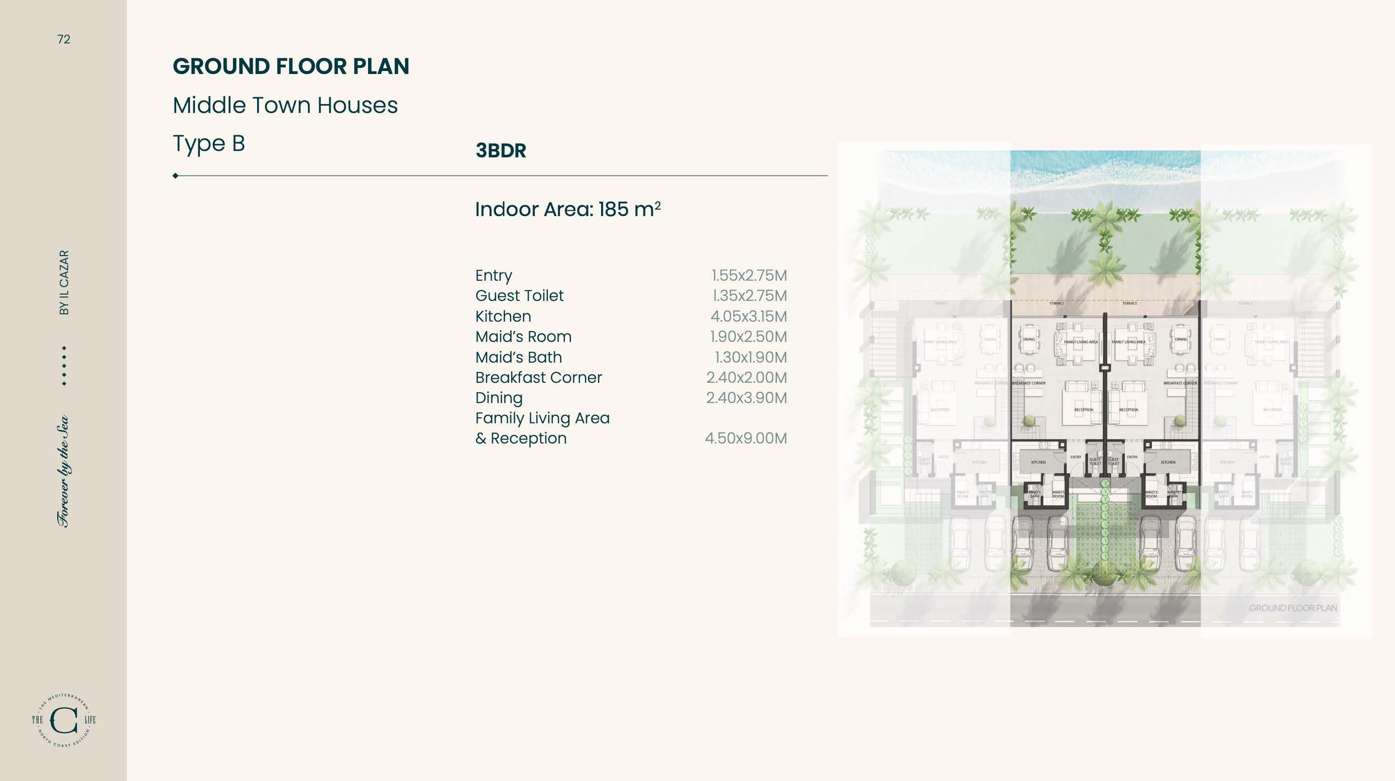 Floor plan for townhouse at C North