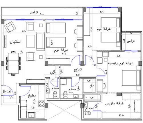 Floor plan for apartment at Boardwalk