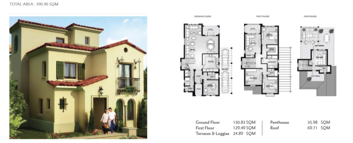 Floor plan for villa at Mivida