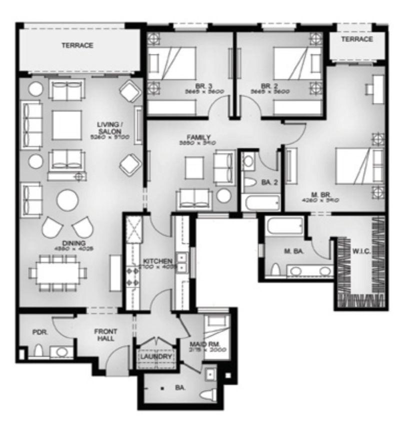 Floor plan for apartment at Mivida