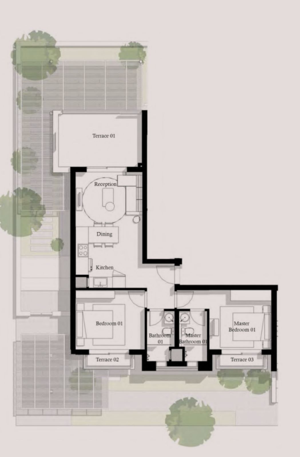 Floor plan for chalet at Jefaira