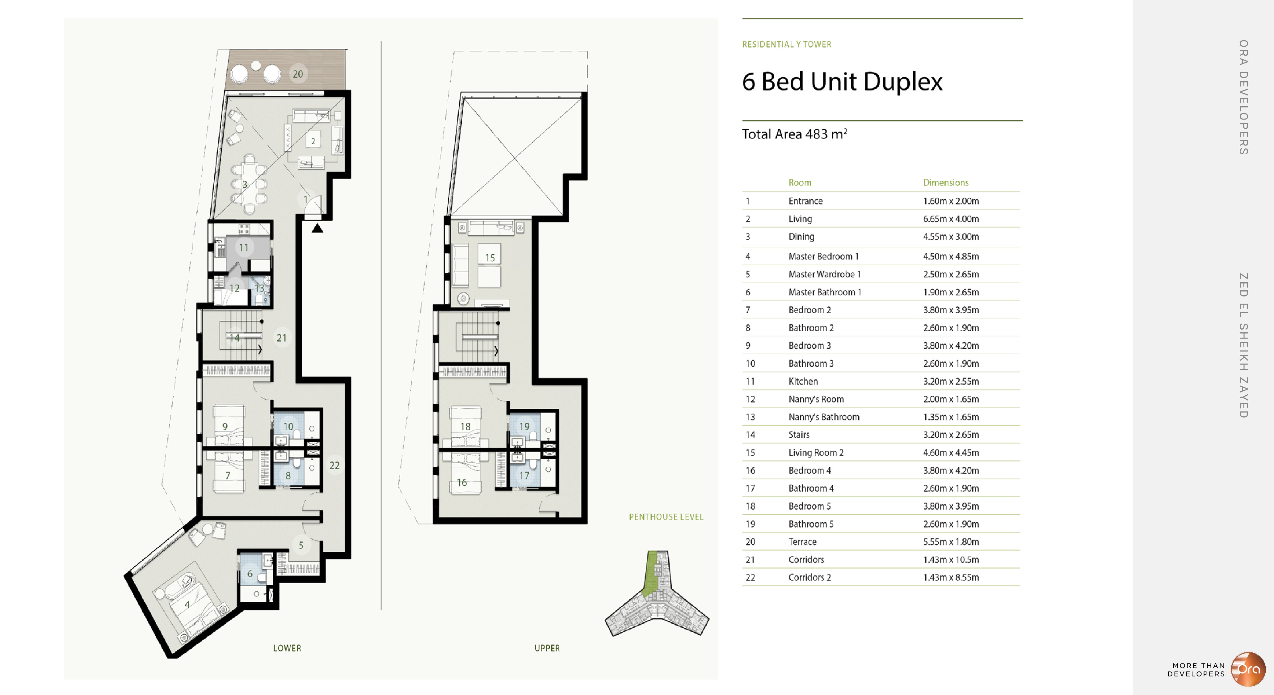 Floor plan for duplex at ZED