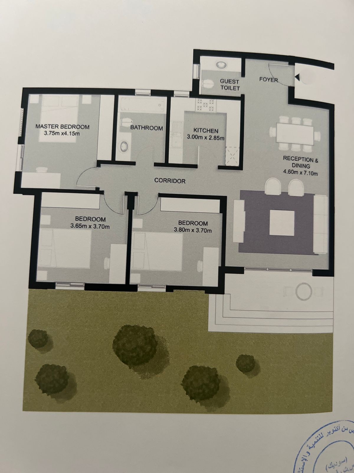 Floor plan for apartment at VYE SODIC