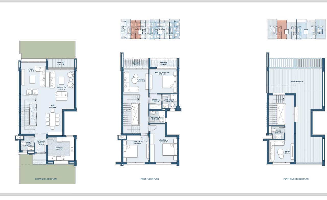 Floor plan for townhouse at Mazarine