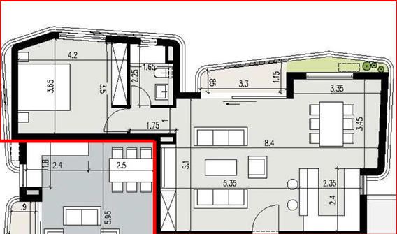 Floor plan for apartment at Badya