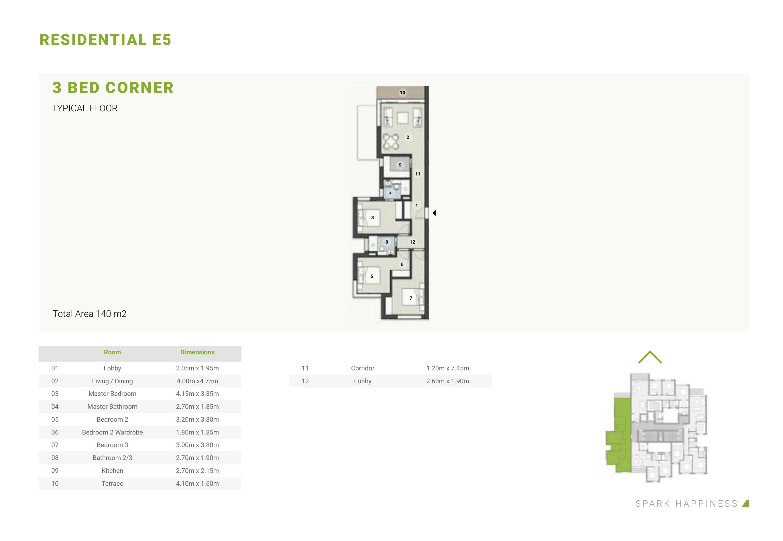 Floor plan for apartment at ZED