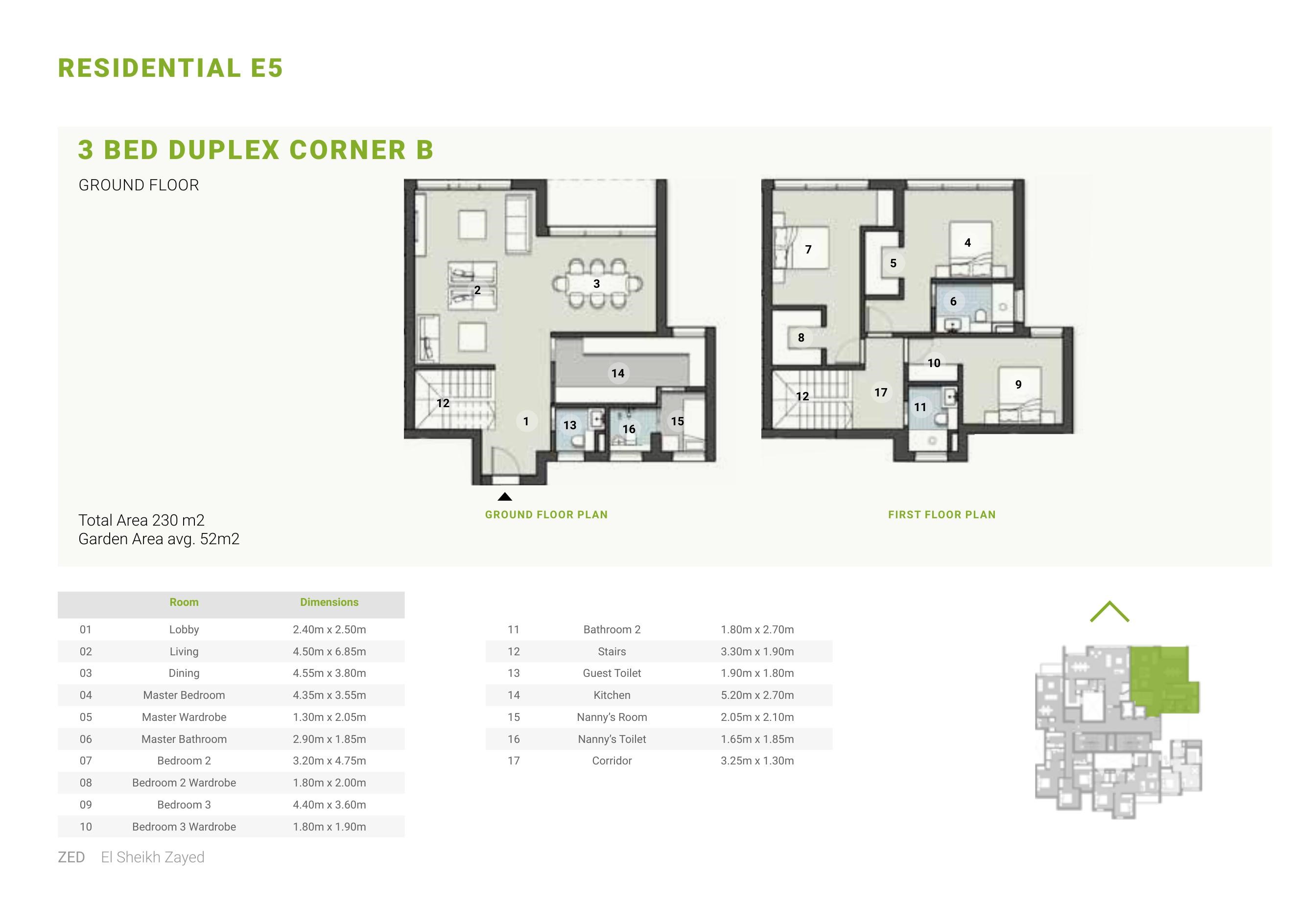 Floor plan for duplex at ZED