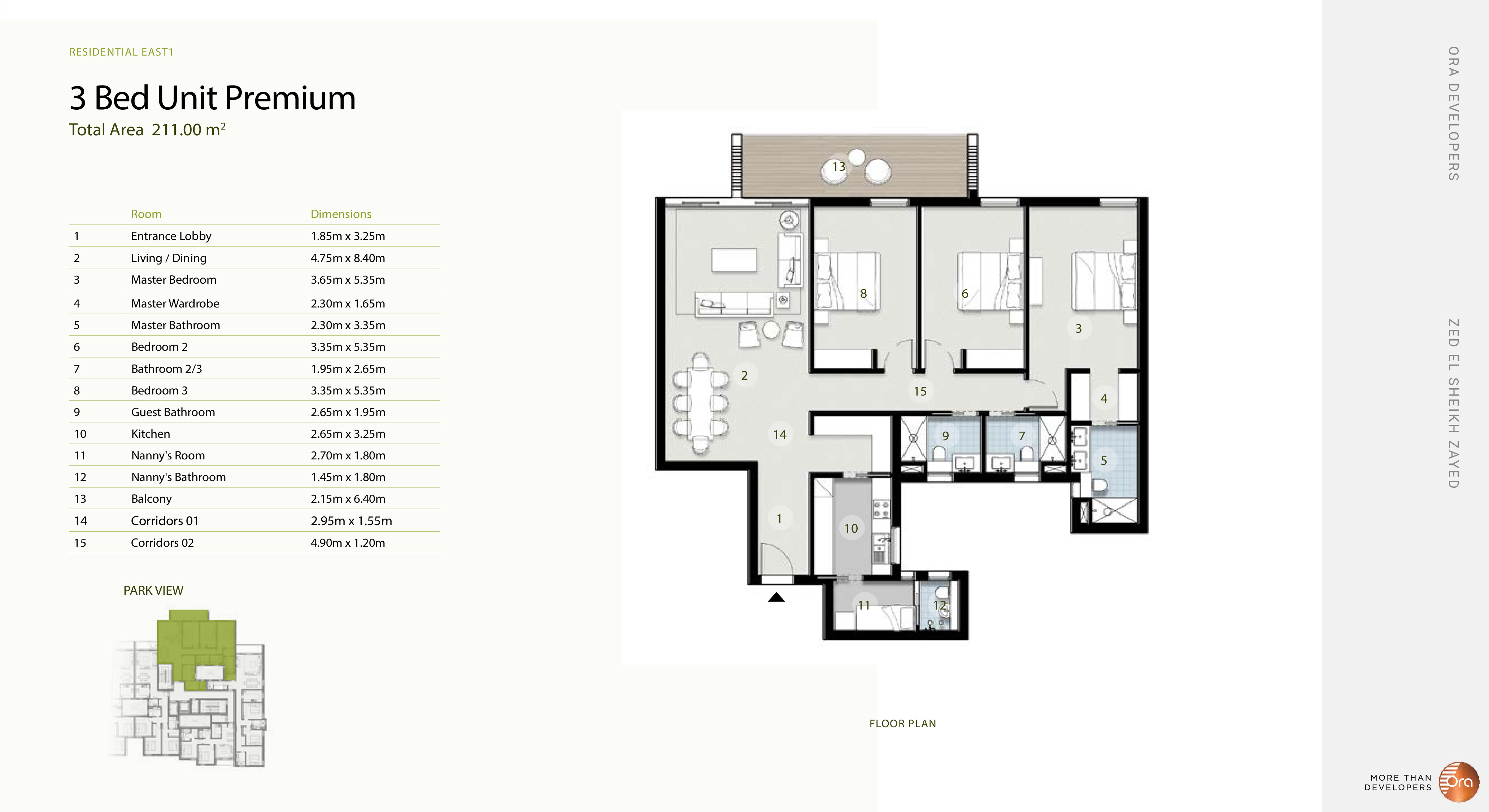 Floor plan for apartment at ZED