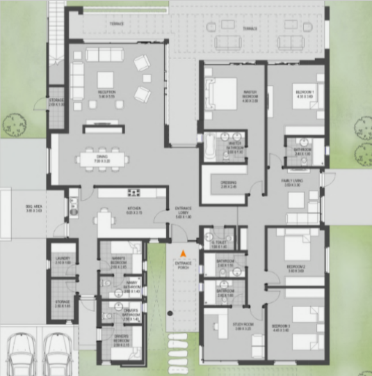 Floor plan for villa at O West Orascom