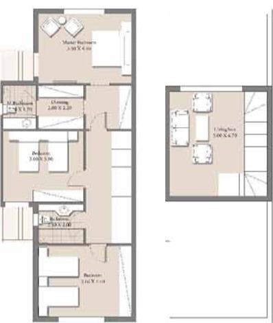 Floor plan for duplex at Mountain View iCity October